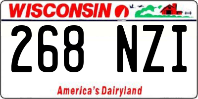 WI license plate 268NZI