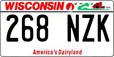 WI license plate 268NZK