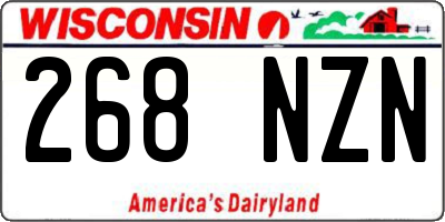 WI license plate 268NZN