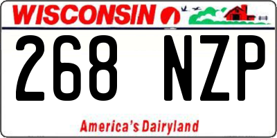 WI license plate 268NZP