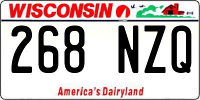 WI license plate 268NZQ