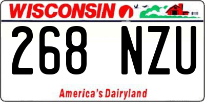 WI license plate 268NZU
