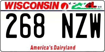 WI license plate 268NZW