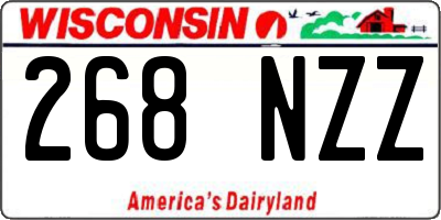 WI license plate 268NZZ