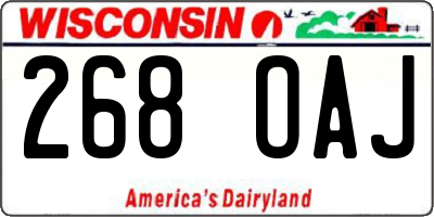 WI license plate 268OAJ