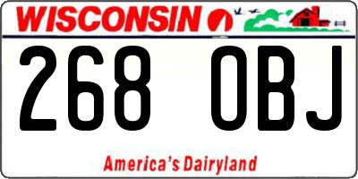 WI license plate 268OBJ