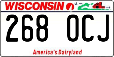 WI license plate 268OCJ