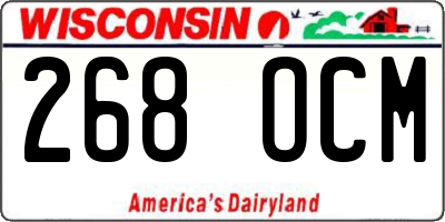 WI license plate 268OCM