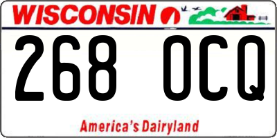 WI license plate 268OCQ