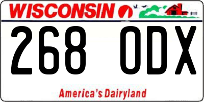 WI license plate 268ODX