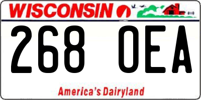 WI license plate 268OEA