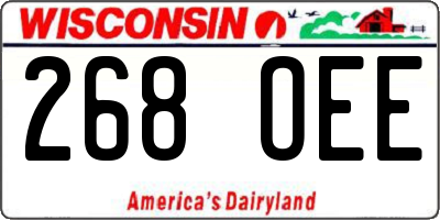 WI license plate 268OEE