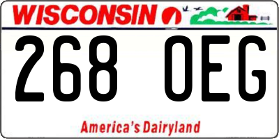 WI license plate 268OEG