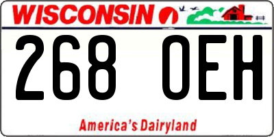 WI license plate 268OEH