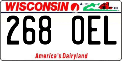 WI license plate 268OEL