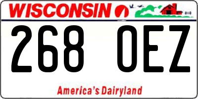 WI license plate 268OEZ