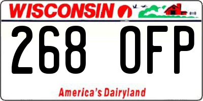 WI license plate 268OFP