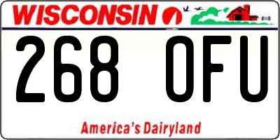 WI license plate 268OFU