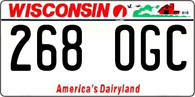 WI license plate 268OGC