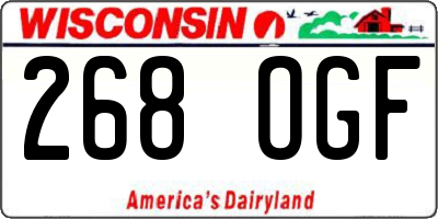 WI license plate 268OGF