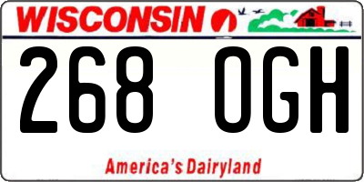 WI license plate 268OGH