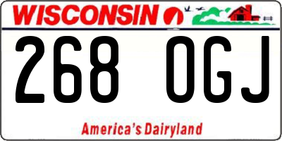 WI license plate 268OGJ