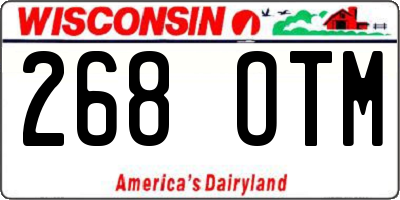 WI license plate 268OTM