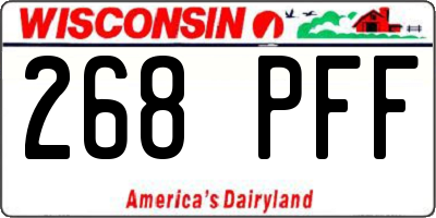 WI license plate 268PFF