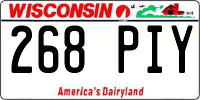 WI license plate 268PIY