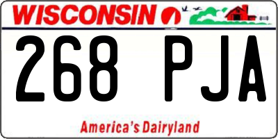 WI license plate 268PJA