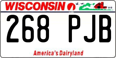 WI license plate 268PJB