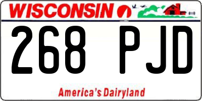 WI license plate 268PJD