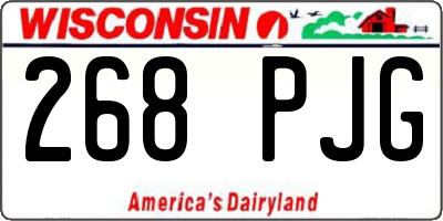 WI license plate 268PJG