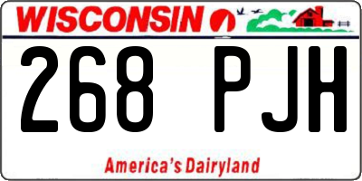 WI license plate 268PJH