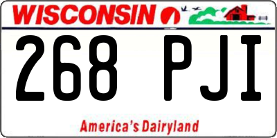 WI license plate 268PJI