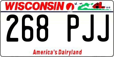 WI license plate 268PJJ