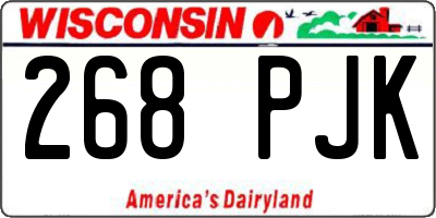 WI license plate 268PJK