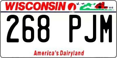 WI license plate 268PJM