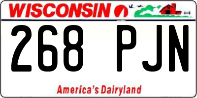 WI license plate 268PJN