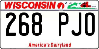 WI license plate 268PJO