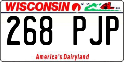 WI license plate 268PJP