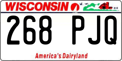 WI license plate 268PJQ