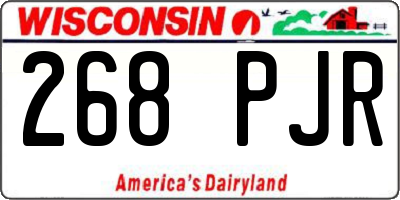 WI license plate 268PJR