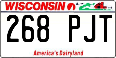 WI license plate 268PJT