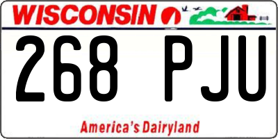 WI license plate 268PJU