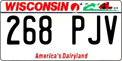 WI license plate 268PJV