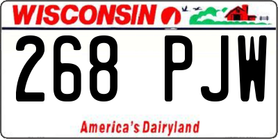 WI license plate 268PJW