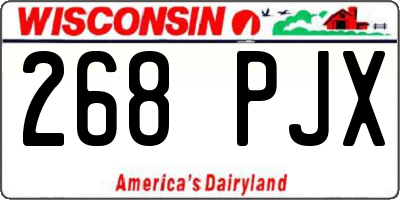 WI license plate 268PJX