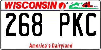WI license plate 268PKC