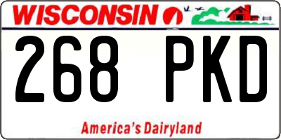 WI license plate 268PKD